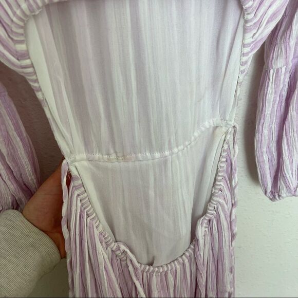 NWT Cinq A Sept Dress Lyle Striped Smocked Dress - Picture 10 of 12